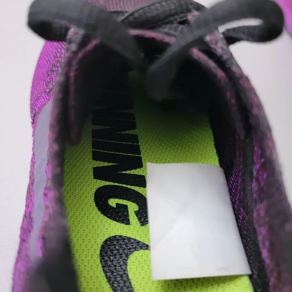 Rare Nike Womens Free RN Flyknit Size 9 Purple Black Athletic Running Shoe